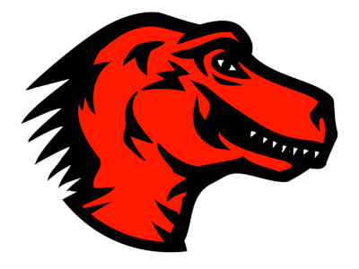 Red dinosaus head graphics